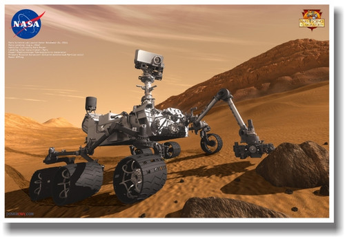 Curious? Mars Curiosity 7 NEW Classroom Science Space Astronomy Poster
