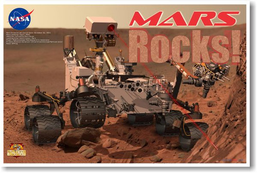 Mars Rocks! Curiosity Rover - Classroom Science Poster
