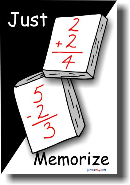 Just Memorize - Classroom Math Poster