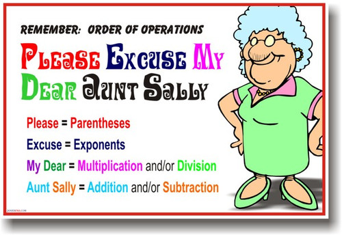 Remember Order of Operations - Math Poster