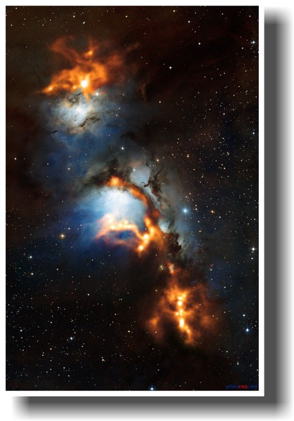 Interstellar Plasma Cloud in Space - Astronomy Classroom Science Poster