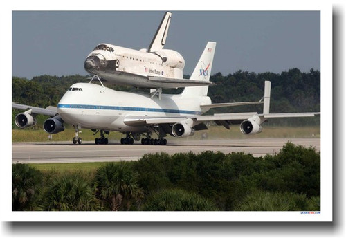 NASA Space Shuttle - 747 Piggy Back Ride - Classroom Engineering Poster
