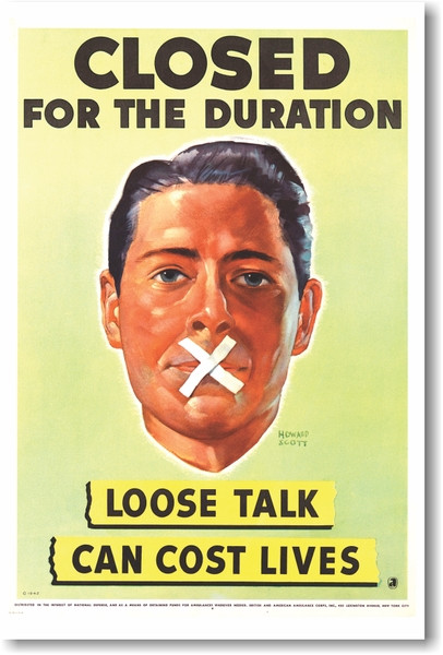 Closed For the Duration - NEW Vintage WW2 Reprint Poster