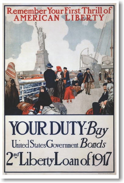 Remember Your First Thrill of American Liberty - NEW Vintage WW2 Reprint Poster
