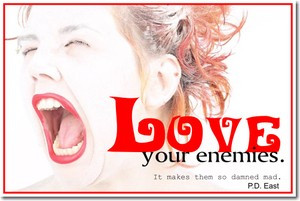 Love your enemies - it makes them so damn mad - PD East