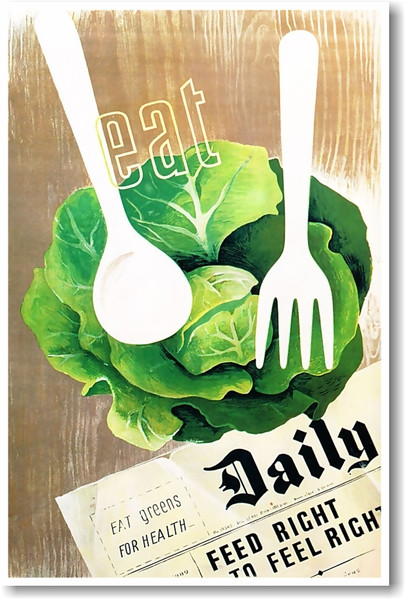 Eat Green Daily - NEW Health Poster