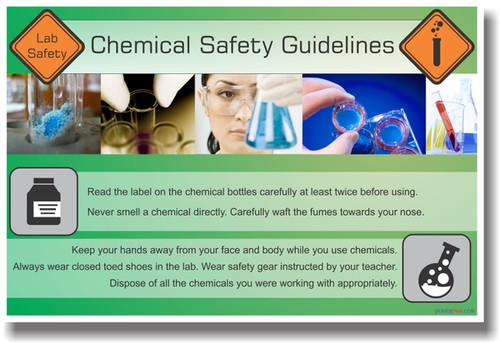 NEW Safety Cautionary POSTER - Chemical Safety Rules
