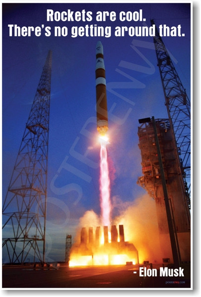 Elon Musk - "Rockets are Cool..." - NEW Famous Person Poster