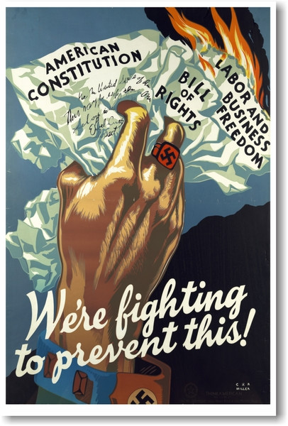 We're Fighting to Prevent This - NEW Vintage WW2 Reprint Poster