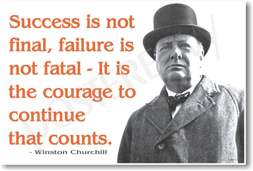 Winston Churchill - Success Is Not Final - NEW Famous Person Poster