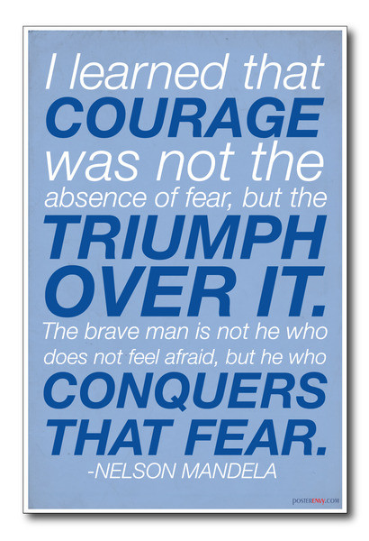 Nelson Mandela - "... Courage was not the Absence of Fear" - NEW Famous Person Poster