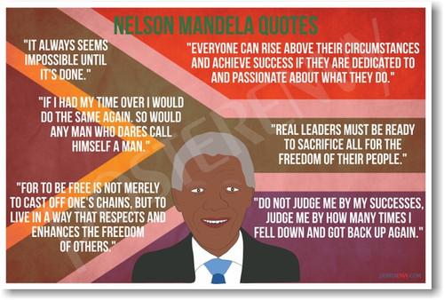 Nelson Mandela Quotes - NEW Famous Person Poster