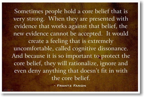 Cognitive Dissonance - Frantz Fanon - Sociology Poster