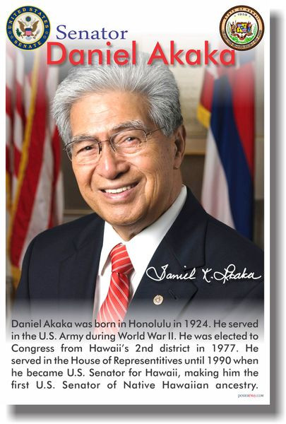 US Senator Daniel Akaka - First Native Hawaiian Senator
