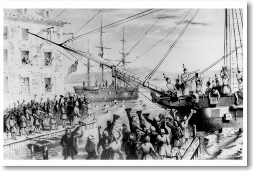 Boston Teaparty 1773 - NEW Vintage Reprint Poster