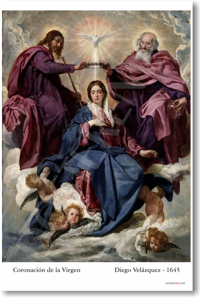 Coronación de la Virgen - Diego Velázquez - 1645 - NEW Fine Arts Poster