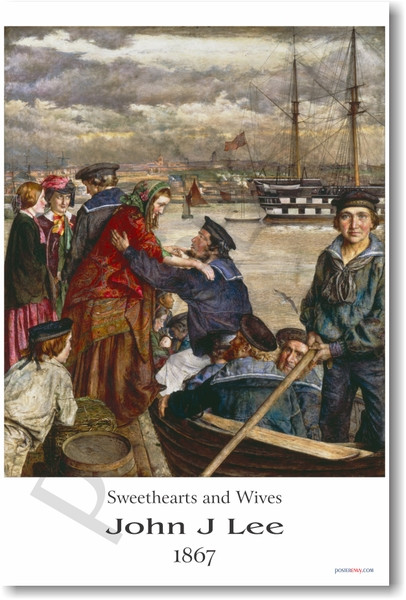 Sweethearts and Wives - John J Lee 1867 - NEW Fine Arts Poster