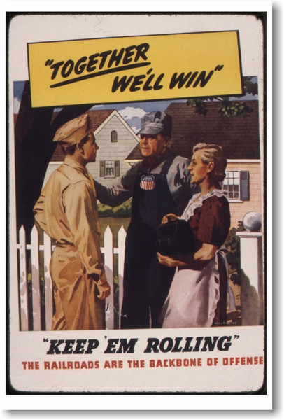 Together We'll Win - NEW Vintage Reprint Poster
