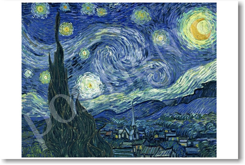 Starry Night 1889 by Vincent Van Gogh