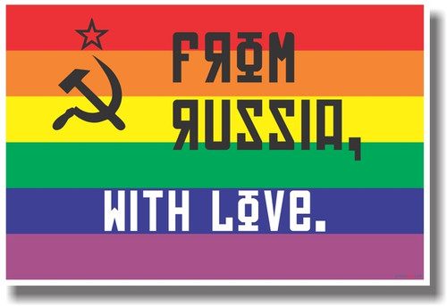 Hammer & Sickle - From Russia with Love - Rainbow Flag - NEW Gay Rights PosterEnvy Poster