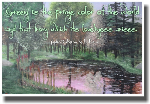 Ecology - Green Is The Primary Color of the World and that from Which its Loveliness Arises - NEW Classroom Motivational PosterEnvy Poster