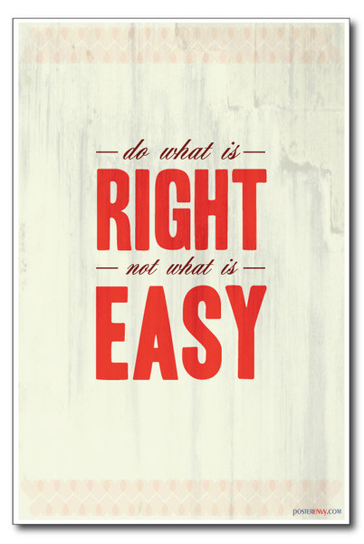 Do What is Right Not What Is Easy - NEW Classroom Motivational PosterEnvy Poster 