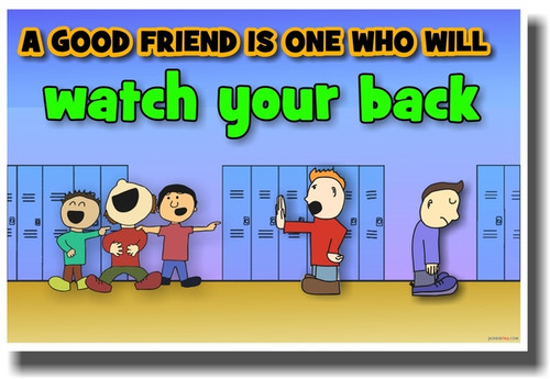 Watch Your Back - NEW Classroom Motivational Poster