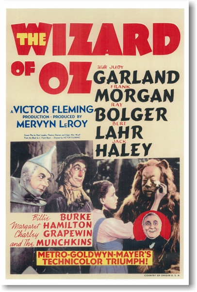 Wizard of Oz - NEW Vintage Movie Reprint Poster