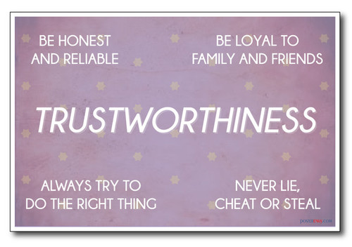 Trustworthiness - NEW Classroom Motivational Poster