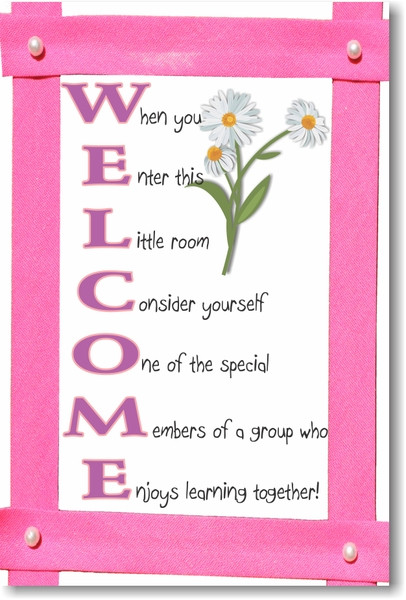 WELCOME 2 - NEW Classroom Motivational Poster