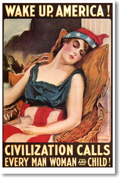 Wake Up America - Civilization Calls - NEW Vintage Reprint Poster