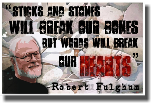 Sticks and Stones - NEW Motivational Poster