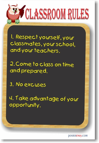 Classroom Rules #11 - NEW Classroom Motivational Poster