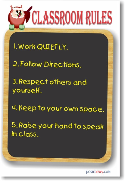 Classroom Rules #7 - NEW Classroom Motivational Poster