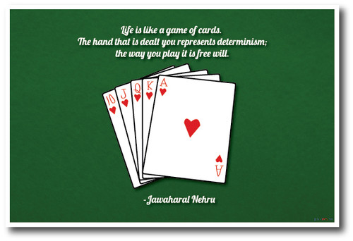 Life is Like a Game of Cards - NEW Classroom Motivational Poster