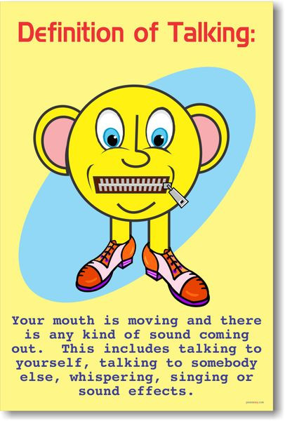Definition of Talking - New Classroom Motivational Poster
