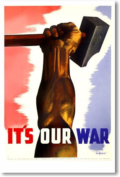 Its Our War - NEW Vintage Reprint Poster