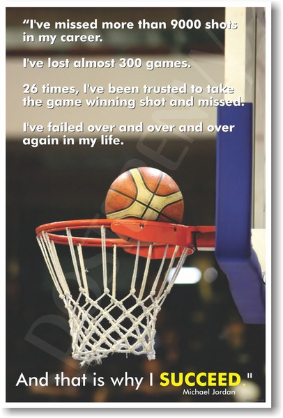 Michael Jordan - That's Why I Succeed - Famous Sports Basketball Player Quote Motivational PosterEnvy Poster 