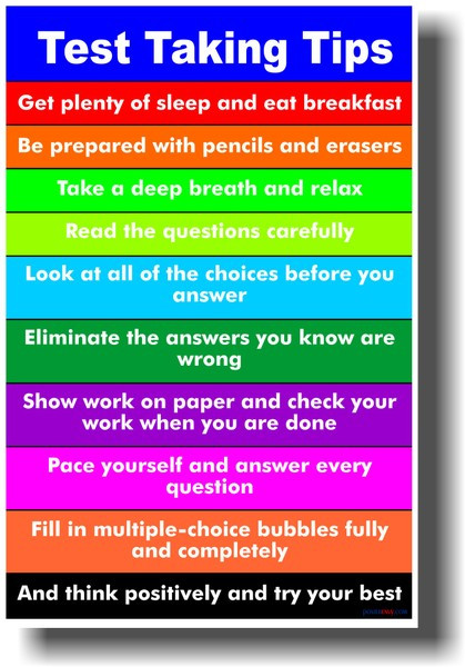 Test Taking Tips #2 - Students School Teachers Classroom Management PosterEnvy Poster