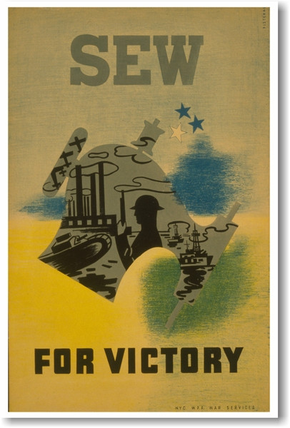 Sew for Victory - NEW Vintage Reprint Poster
