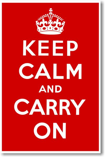 Keep Calm and Carry on - NEW Vintage Reprint Poster