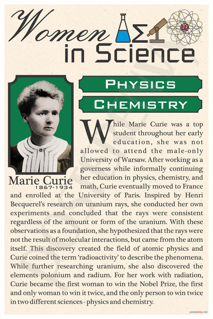 Marie Curie - High School - Poster Print Gift