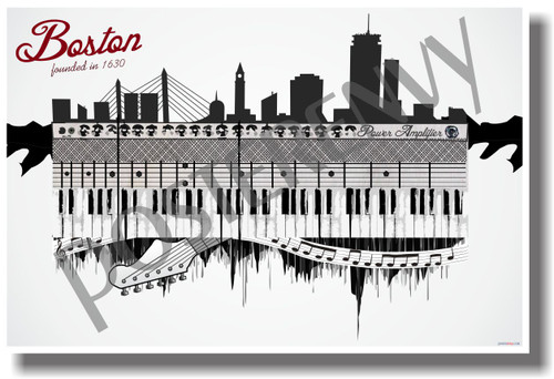 Boston - Music - NEW U.S State Travel Poster (tr515)