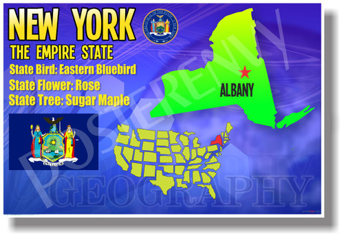 New York Geography - NEW U.S Travel Poster (tr540)