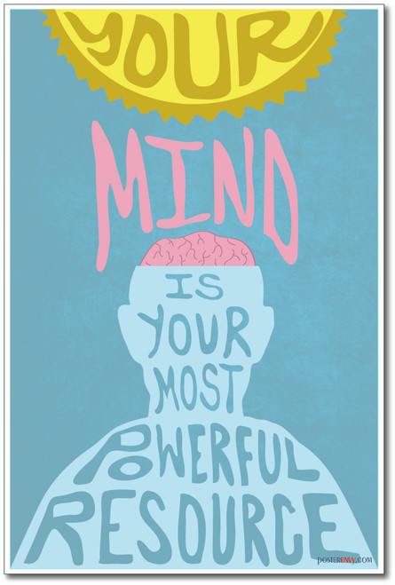 Your Mind Is Your Most Powerful Resource - NEW Classroom Motivational Poster (cm1024)
