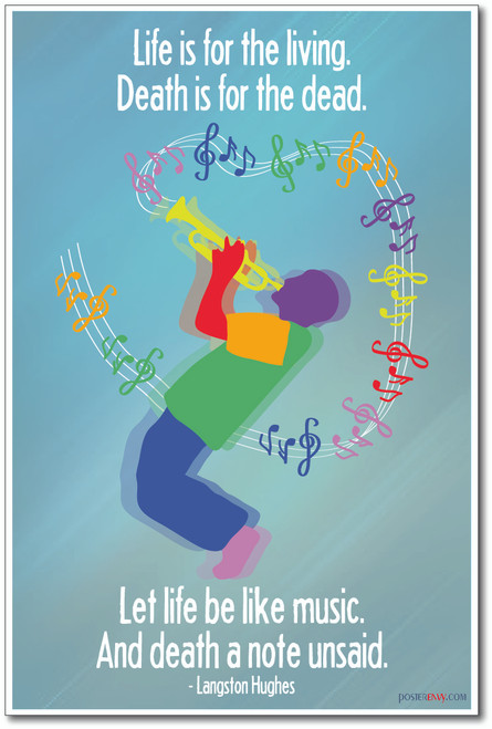 Life is For the Living - Langston Hughes - NEW Classroom Motivational Poster (fp334)