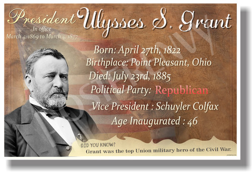Presidential Series - U.S. President Ulysses S. Grant - New Social Studies Poster