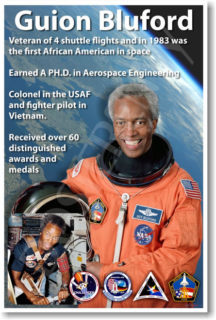 Guion Bluford - NEW NASA African American Astronaut Space Shuttle Poster (fp359) PosterEnvy motivational role model