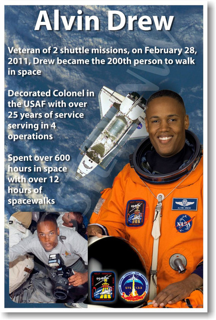  Alvin Drew - NEW NASA African American Astronaut Space Shuttle Poster (fp360) PosterEnvy 