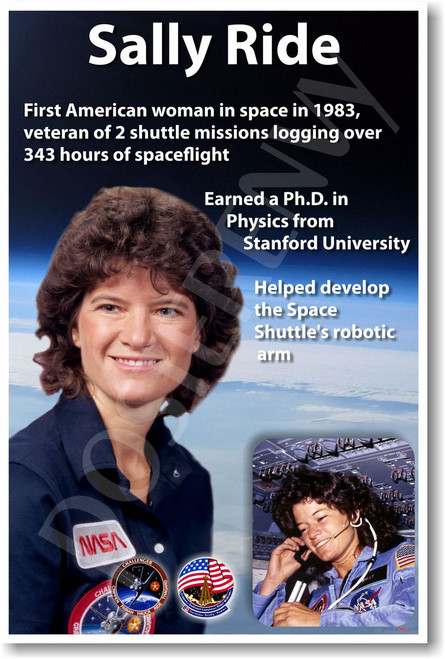 Sally Ride - First American Woman in Space - NEW NASA American Astronaut Space Poster (fp372)
